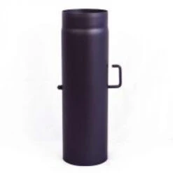 250 Mm - Rauchrohr Mit Drosselklappe 250 Mm In Schwarz