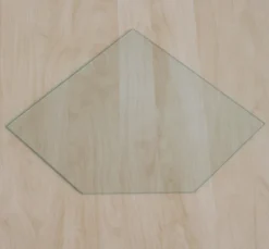 Fünfeck 130x130cm - Funkenschutzplatte Kaminbodenplatte Glasplatte