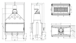 EEK A - Tunnel-Kamineinsatz HITZE Ardente ARD90X41.DSS - 18kW -Kaminöfen Verkaufsgeschäft 3312122
