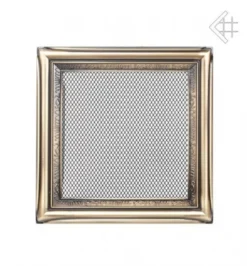 Retro-Lüftungsgitter, 17x17cm, Messing-brüniert