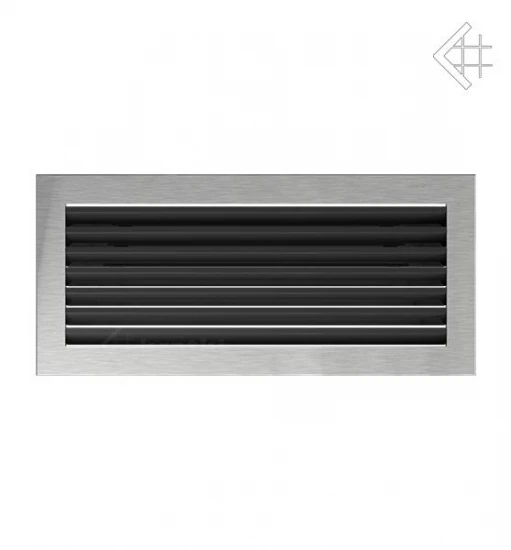 Luftgitter, Lamellen Feststehend, 17x37cm, Edelstahl Gebürstet 2 Luftgitter, Lamellen Feststehend, 17x37cm, Edelstahl Gebürstet – Bild 2