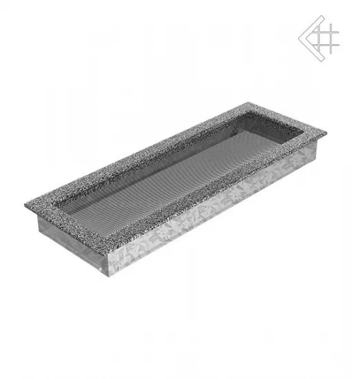 Kamin-Lüftungsgitter, 17x49cm Schwarz/silber 1 Kamin-Lüftungsgitter, 17x49cm Schwarz/silber