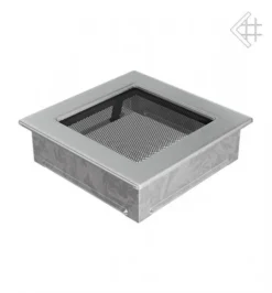 Luxus-Lüftungsgitter, 17x17cm, Edelstahl Gebürstet