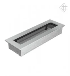 Luxus-Lüftungsgitter, 11x32cm, Edelstahl Gebürstet