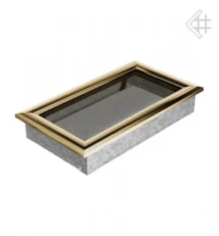 Retro-Lüftungsgitter, Rille, 17x30cm, Golden