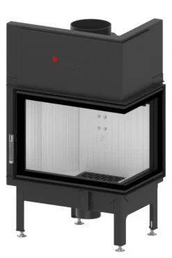 EEK A+ - Eck-Kamineinsatz HITZE Albero AL11R.H DECO Seitenglas Rechts - 11kW