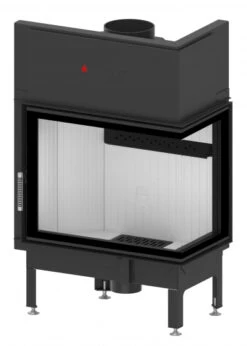 EEK A+ - Eck-Kamineinsatz HITZE Albero AL16R.H DECO Mir Seitenglas Rechts -16kW