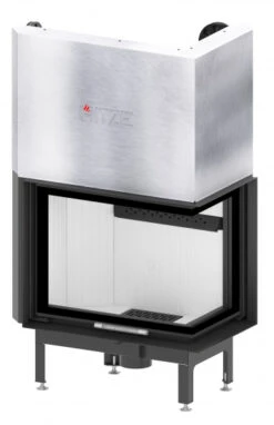 EEK A+ - Eck-Kamineinsatz HITZE Albero AL16RG.H DECO Mit Schiebetür, Seitenglas Rechts -16kW