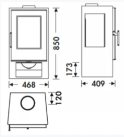 EEK A+ Kaminofen Panadero Andes 7,5 KW -Kaminöfen Verkaufsgeschäft Andes1