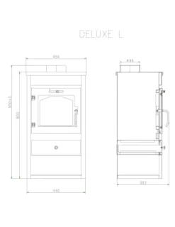 EEK A+ Kaminofen Victoria Deluxe L Schwarz 9 KW -Kaminöfen Verkaufsgeschäft Del L
