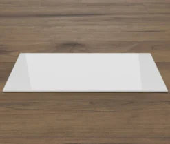 Saisonplatte Rechteck 100x40cm Glas Weiß - Kamin-Vorlegeplatte Funkenschutzplatte Kaminbodenplatte Glasplatte