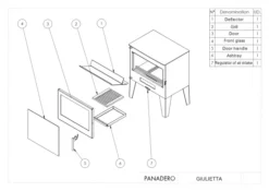 EEK A+ Kaminofen Panadero Giulietta ECODESIGN - 7,1kW -Kaminöfen Verkaufsgeschäft Herunterladen
