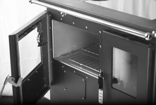 EEK A+ Premium-Holzherd, Beistellherd CS INOX Links (Cerankochfeld + Edelstahlbackfach) -7,7 KW 2 EEK A+ Premium-Holzherd, Beistellherd CS INOX Links (Cerankochfeld + Edelstahlbackfach) -7,7 KW – Bild 2