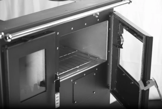 EEK A+ Premium-Holzherd, Beistellherd CS INOX Rechts (Cerankochfeld + Edelstahlbackfach) -7,7 KW 2 EEK A+ Premium-Holzherd, Beistellherd CS INOX Rechts (Cerankochfeld + Edelstahlbackfach) -7,7 KW – Bild 2