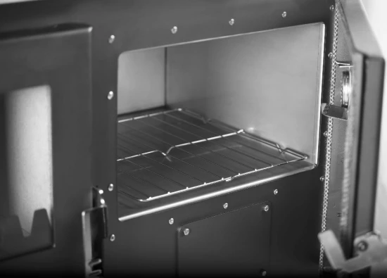 EEK A+ Premium-Holzherd, Beistellherd CS INOX Rechts (Cerankochfeld + Edelstahlbackfach) -7,7 KW 5 EEK A+ Premium-Holzherd, Beistellherd CS INOX Rechts (Cerankochfeld + Edelstahlbackfach) -7,7 KW – Bild 5