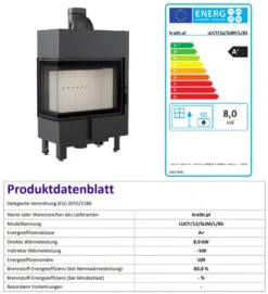 *EEK A+ Eck-Kamineinsatz Kratki LUCY/12/SLIM/L/BS Mit Seitenglas Links - 8kW 10 *EEK A+ Eck-Kamineinsatz Kratki LUCY/12/SLIM/L/BS Mit Seitenglas Links - 8kW -Kaminöfen Verkaufsgeschäft LUCY12SLIMLBS