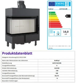*EEK A - Eck-Kamineinsatz Kratki LUCY/14/L/BS Mit Seitenglas Links - 14kW -Kaminöfen Verkaufsgeschäft LUCY14LBS 1