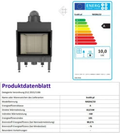 *EEK A - Kamineinsatz Kratki Nadia - 10 KW -Kaminöfen Verkaufsgeschäft NADIA10