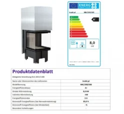 *EEK A - 3-Scheiben-Kamineinsatz KRATKI NBC 8 Mit Schiebetür - 8kW -Kaminöfen Verkaufsgeschäft NBC500 500