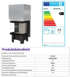 *EEK A - 3-Scheiben-Kamineinsatz KRATKI NBC 9 Mit Schiebetür - 9 KW 11 *EEK A - 3-Scheiben-Kamineinsatz KRATKI NBC 9 Mit Schiebetür - 9 KW -Kaminöfen Verkaufsgeschäft NBC600 400