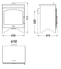 EEK A Kaminofen Panadero Oslo EcoDesign Mit Herdplatte - 8,0 KW -Kaminöfen Verkaufsgeschäft Oslo1