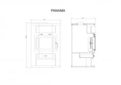 EEK A Eck-Kaminofen Victoria Panama, Schwarz, Dauerbrandfähig – 9kW -Kaminöfen Verkaufsgeschäft Panama masse