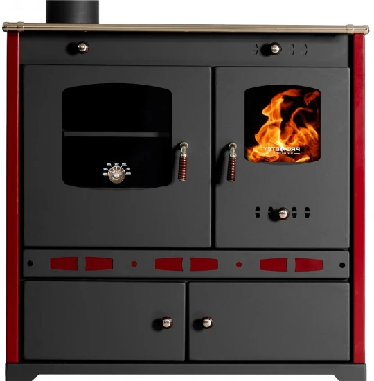 EEK A+ Küchenofen Holzherd Perfect ECO LUX Bordeaux, Linke Version - 7,38 KW Dauerbrandherd 2 EEK A+ Küchenofen Holzherd Perfect ECO LUX Bordeaux, Linke Version - 7,38 KW Dauerbrandherd – Bild 2