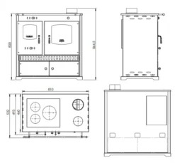 EEK A+ Küchenofen Holzherd Perfect ECO LUX Bordeaux, Linke Version - 7,38 KW Dauerbrandherd 10 EEK A+ Küchenofen Holzherd Perfect ECO LUX Bordeaux, Linke Version - 7,38 KW Dauerbrandherd -Kaminöfen Verkaufsgeschäft Perfect EKO LUX 3 schwarz rechts masse 33508 4 33509 4