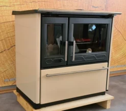 EEK A+ Küchenofen Holzherd Plamen 850 Creme, Rechte Version - 8 KW Dauerbrandherd -Kaminöfen Verkaufsgeschäft Plamen850 creme rechts850 2