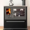 EEK A+ Küchenofen Holzherd Plamen 850 Schwarz, Rechte Version - 8 KW Dauerbrandherd