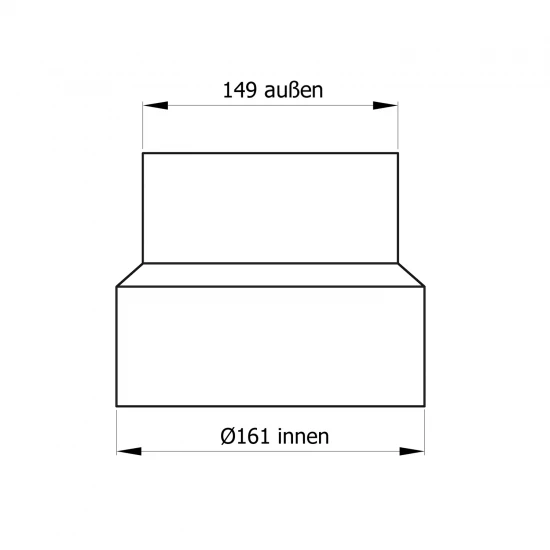 160 Mm - 150 Mm - Reduzierung In Schwarz 2 160 Mm - 150 Mm - Reduzierung In Schwarz – Bild 2