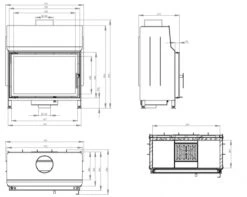 EEK A Kamineinsatz HITZE STMA68X43.S Mit 12,5kW -Kaminöfen Verkaufsgeschäft STMA68x43S 2 hitzesssdwd