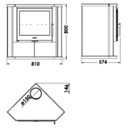EEK A Eck-Kaminofen Panadero Sintra EcoDesign - 7,0 KW -Kaminöfen Verkaufsgeschäft Sintra1