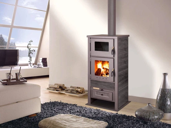 EEK A Kaminofen Mit Backfach Taurus Kachel Black – 12kW 2 EEK A Kaminofen Mit Backfach Taurus Kachel Black – 12kW – Bild 2