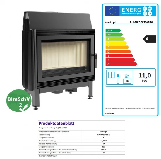 *EEK A - Kamineinsatz Kratki BLANKA 670/570 - 11 KW 5 *EEK A - Kamineinsatz Kratki BLANKA 670/570 - 11 KW – Bild 5