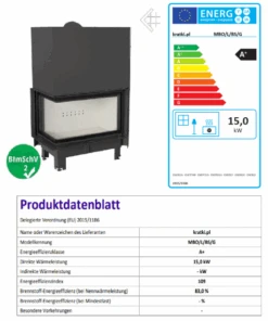 *EEK A+ Eck-Kamineinsatz Kratki MBO/L/BS/G 15 Schiebetür, Seitenscheibe Links - 15 KW -Kaminöfen Verkaufsgeschäft Unbenannt30