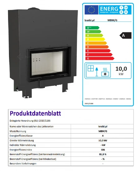 *EEK A - Kamineinsatz Kratki MBM 10 Mit Schiebetür - 10 KW 6 *EEK A - Kamineinsatz Kratki MBM 10 Mit Schiebetür - 10 KW – Bild 6