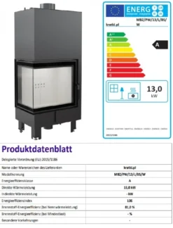 *EEK A Wasserführender Eck-Kamineinsatz Kratki MBZ 13 Links Mit Klapptür - 13kW -Kaminöfen Verkaufsgeschäft Unbenannt66