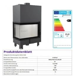 *EEK A+ Wasserführender Eck-Kamineinsatz Kratki MBO PW 15 Links BS Mit Klapptür - 15kW -Kaminöfen Verkaufsgeschäft Unbenannt68
