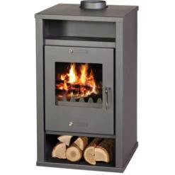 EEK A+ Kaminofen Victoria Deluxe Schwarz 11,9 KW