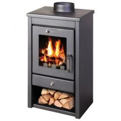 EEK A Kaminofen Victoria Deluxe SM Mit 7kW Schwarz