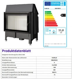 *EEK A Kamineinsatz Kratki ZIBI DECO Rahmenlos - BIMSCHV II - 11kW -Kaminöfen Verkaufsgeschäft ZIBIdeco