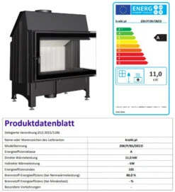 *EEK A Eck-Kamineinsatz Kratki ZIBI/P/BS/DECO Rahmenlos - BIMSCHV II - 11kW -Kaminöfen Verkaufsgeschäft ZibiPBSdeco