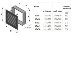 Luftgitter, Lamellen Feststehend, 17x37cm, Edelstahl Gebürstet 5 Luftgitter, Lamellen Feststehend, 17x37cm, Edelstahl Gebürstet -Kaminöfen Verkaufsgeschäft abmessung luftgitter lamelle 22287 3