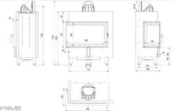 *EEK A - Eck-Kamineinsatz Kratki LUCY/14/L/BS Mit Seitenglas Links - 14kW -Kaminöfen Verkaufsgeschäft adaasdsa