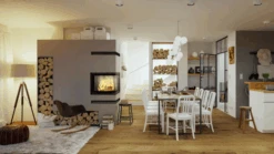 *EEK A+ ECK-Kamineinsatz Kratki VNL/480/480 Links, Gleichschenklig Mit Schiebetür - 8 KW -Kaminöfen Verkaufsgeschäft aranzacja kominek powietrzny vnp 610 430 1920 1920 1 0 0