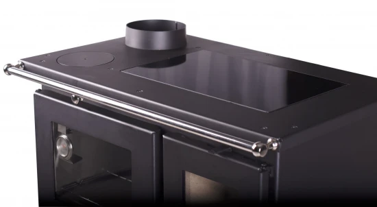 EEK A+ Premium-Holzherd, Beistellherd CS INOX Links (Cerankochfeld + Edelstahlbackfach) -7,7 KW 4 EEK A+ Premium-Holzherd, Beistellherd CS INOX Links (Cerankochfeld + Edelstahlbackfach) -7,7 KW – Bild 4