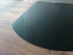 Segmentbogen 100x100cm Glas Schwarz - Funkenschutzplatte Kaminbodenplatte Glasplatte -Kaminöfen Verkaufsgeschäft funkenschutzplatte glas schwarz3 30785 3