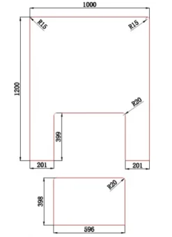 Saisonplatte 2teilig Typ VI *Frosty* - Funkenschutzplatte Kaminbodenplatte Glasplatte Milchglas