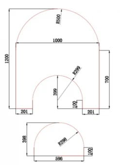 Saisonplatte 2teilig Typ VII *Frosty* - Funkenschutzplatte Kaminbodenplatte Glasplatte Milchglas